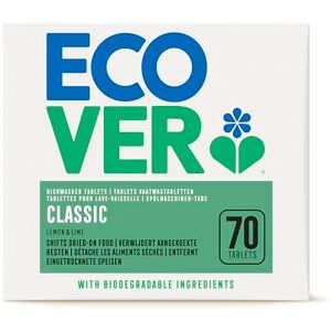Ecover Tablety do myčky nádobí Classic, se solí a leštidlem, silné čištění, citrónová a limetková vůně, balení 70 tablet Ecover Tablety do myčky nádobí Classic, se solí a leštidlem, silné čištění, citrónová a limetková vůně, balení 70 tablet