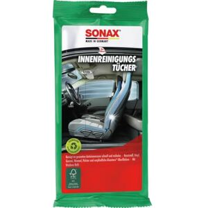 SONAX Vnitřní čisticí ubrousky (10 kusů) pro rychlé, snadné a důkladné čištění všech ploch v interiéru vozidla č. výr. 04159000 SONAX Vnitřní čisticí ubrousky (10 kusů) pro rychlé, snadné a důkladné čištění všech ploch v interiéru vozidla č. výr. 04159000