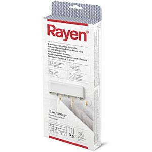 Rayen Vytahovací stojan na prádlo ABS 3 nezávislé šňůry automatické zatahování šňůr stojan na prádlo pro vnitřní a vnější použití 15 m sušící plocha 28,5 x 11,5 x 3,5 cm bílý Rayen Vytahovací stojan na prádlo ABS 3 nezávislé šňůry automatické zatahování šňůr stojan na prádlo pro vnitřní a vnější použití 15 m sušící plocha 28,5 x 11,5 x 3,5 cm bílý