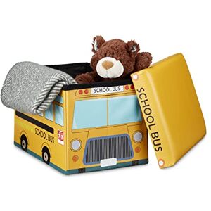 Relaxdays Skládací krabice na hračky HBT cca 32 x 48 x 32 cm stabilní dětská stolička jako praktická krabice na hračky z umělé kůže s úložným prostorem cca 37 l a víkem, které lze sejmout, do dětského pokoje Relaxdays Skládací krabice na hračky HBT cca 32 x 48 x 32 cm stabilní dětská stolička jako praktická krabice na hračky z umělé kůže s úložným prostorem cca 37 l a víkem, které lze sejmout, do dětského pokoje