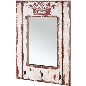 HAKU Wandgarderobe Motiv, Vintage, MDF, Metall, Spiegel Maße: B 52 cm x H 80 cm x T 10 cm, Style: Industrial HAKU Wandgarderobe Motiv, Vintage, MDF, Metall, Spiegel Maße: B 52 cm x H 80 cm x T 10 cm, Style: Industrial