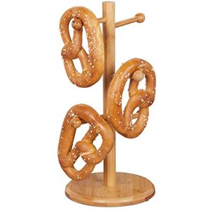 Relaxdays Stojan na preclíky z bambusu, 6ramenný, výška 35 cm, také jako stojan na klobásy nebo držák šálků, preclík, dřevo, přírodní, 35 x 17,5 x 17,5 cm, světle hnědý Relaxdays Stojan na preclíky z bambusu, 6ramenný, výška 35 cm, také jako stojan na klobásy nebo držák šálků, preclík, dřevo, přírodní, 35 x 17,5 x 17,5 cm, světle hnědý