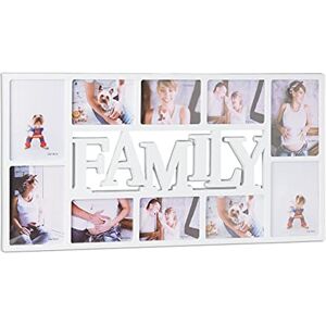 Relaxdays Fotorámeček Family od pro 10 obrázků, koláž k zavěšení, v × š × h:36,5 × 72 × 2 cm, v černé a bílé barvě Relaxdays Fotorámeček Family od pro 10 obrázků, koláž k zavěšení, v × š × h:36,5 × 72 × 2 cm, v černé a bílé barvě