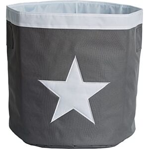 LOVE !T STORE !T Love IT Store IT úložný koš kulatý vhodný také jako koš na prádlo z látky, robustní a stabilní šedý s bílou hvězdou 44 x 44 x 44 cm LOVE !T STORE !T Love IT Store IT úložný koš kulatý vhodný také jako koš na prádlo z látky, robustní a stabilní šedý s bílou hvězdou 44 x 44 x 44 cm