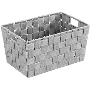 Wenko Koupelnový koš Mod. Adria trendy úložný box do koupelny, kuchyně a WC pro hosty, šedý ze stabilního PP pletiva s kovovými tyčemi, rozměry 30 x 15 x 20 cm Wenko Koupelnový koš Mod. Adria trendy úložný box do koupelny, kuchyně a WC pro hosty, šedý ze stabilního PP pletiva s kovovými tyčemi, rozměry 30 x 15 x 20 cm