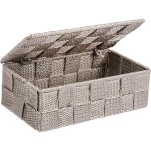 Wenko 22572100 Adria úložný koš s víkem Taupe Mini koupelnový koš, polypropylen, 18,0 x 10,0 x 6,0 cm Wenko 22572100 Adria úložný koš s víkem Taupe Mini koupelnový koš, polypropylen, 18,0 x 10,0 x 6,0 cm