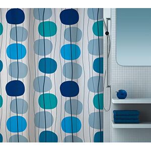 Spirella Anti-Schimmel sprchový závěs antibakteriální, lze prát, vodotěsný, polyester, "Mobile" 180 x 200 cm modrý Spirella Anti-Schimmel sprchový závěs antibakteriální, lze prát, vodotěsný, polyester, "Mobile" 180 x 200 cm modrý