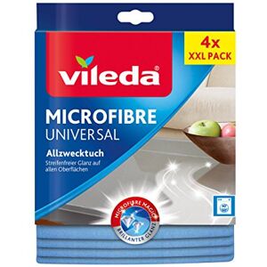 Vileda Allzwecktuch Universal, zu 100% aus Mikrofasern, streifenfreier Glanz, für empfindliche Oberflächen, 38 x 36 cm, 4er Pack Vileda Allzwecktuch Universal, zu 100% aus Mikrofasern, streifenfreier Glanz, für empfindliche Oberflächen, 38 x 36 cm, 4er Pack