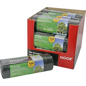 NOOR Pytel na odpadky Profi 120 l I černé, recyklovatelné pytle na odpadky s páskem pro snadné použití I Extra silné pytle na odpadky pro domácnost a zahradu I 20dílná role NOOR Pytel na odpadky Profi 120 l I černé, recyklovatelné pytle na odpadky s páskem pro snadné použití I Extra silné pytle na odpadky pro domácnost a zahradu I 20dílná role