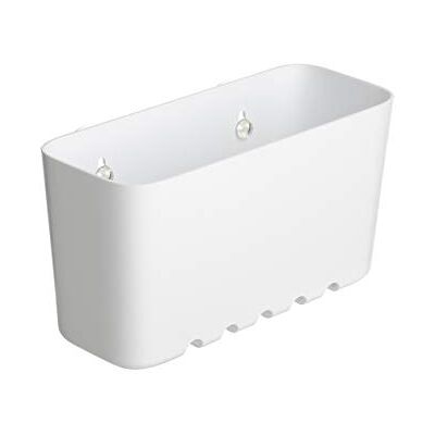 TATAY Regál do sprchy bez vrtání obdélníkový s přísavkami nosnost 1,5 kg polypropylen odolný proti vlhkosti malý formát 20 x 8,5 x 11 cm – standardní model – bílý TATAY Regál do sprchy bez vrtání obdélníkový s přísavkami nosnost 1,5 kg polypropylen odolný proti vlhkosti malý formát 20 x 8,5 x 11 cm – standardní model – bílý