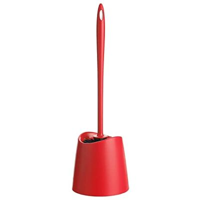 TATAY Záchodová štětka Robustní materiál Moderní design Pevná hlava kartáčku s dlouhou životností pro hygienu barevné WC kartáče pro každou koupelnu 12 x 12 x 38 cm – červená TATAY Záchodová štětka Robustní materiál Moderní design Pevná hlava kartáčku s dlouhou životností pro hygienu barevné WC kartáče pro každou koupelnu 12 x 12 x 38 cm – červená