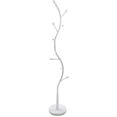 Versa Minimalistický šatní stojan Swindon pro vstupní prostory, s 9 háčky na oblečení nebo tašky, rozměry (v x d x š) 185 x 32 x 32 cm, kov, barva: bílá Versa Minimalistický šatní stojan Swindon pro vstupní prostory, s 9 háčky na oblečení nebo tašky, rozměry (v x d x š) 185 x 32 x 32 cm, kov, barva: bílá