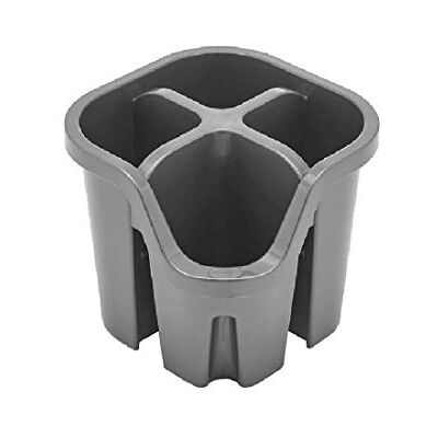 Addis Příbor kuchyňské potřeby, odkapávací koš se 4 přihrádkami, plast, metalický stříbro, 14 x 14 x 13 cm Addis Příbor kuchyňské potřeby, odkapávací koš se 4 přihrádkami, plast, metalický stříbro, 14 x 14 x 13 cm