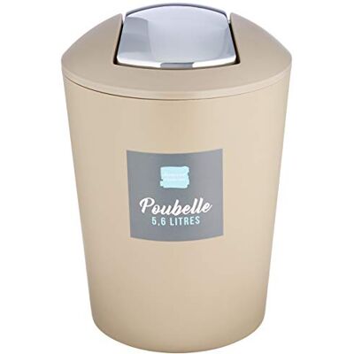 Douceur d'Intérieur Odpadkový koš Flic Flac, 5,6 l šedohnědá Douceur d'Intérieur Odpadkový koš Flic Flac, 5,6 l šedohnědá