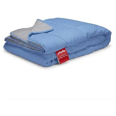 PIKOLIN Home Wendebettdecke 300 g Zweifarbige Nordische Füllung Für Babybett 60 Federfühlig, Warm, Atmungsaktiv, Blau/Weiß, 100 x 120 cm PIKOLIN Home Wendebettdecke 300 g Zweifarbige Nordische Füllung Für Babybett 60 Federfühlig, Warm, Atmungsaktiv, Blau/Weiß, 100 x 120 cm
