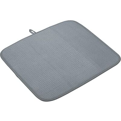 KitchenCraft Absorpční podložka na odkapávání nádobí z mikrovlákna – 45 × 40 cm – šedá – sušička nádobí – kuchyňská podložka KitchenCraft Absorpční podložka na odkapávání nádobí z mikrovlákna – 45 × 40 cm – šedá – sušička nádobí – kuchyňská podložka
