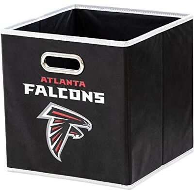 Franklin Sports Skládací úložný box NFL Atlanta Falcons, skládací kostka NFL, úložná nádoba, vhodná na odpadkový koš, látka, NFL tým, úložné kostky, jednotná velikost Franklin Sports Skládací úložný box NFL Atlanta Falcons, skládací kostka NFL, úložná nádoba, vhodná na odpadkový koš, látka, NFL tým, úložné kostky, jednotná velikost