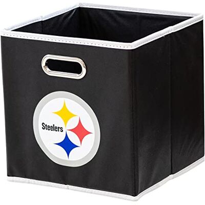 Franklin Sports Skládací úložný box NFL Pittsburgh Steelers NFL, skládací kostka, úložná nádoba, vhodná na odpadkový koš, látka, NFL tým, úložné kostky, jednotná velikost, 27,9 x 27,9 Franklin Sports Skládací úložný box NFL Pittsburgh Steelers NFL, skládací kostka, úložná nádoba, vhodná na odpadkový koš, látka, NFL tým, úložné kostky, jednotná velikost, 27,9 x 27,9