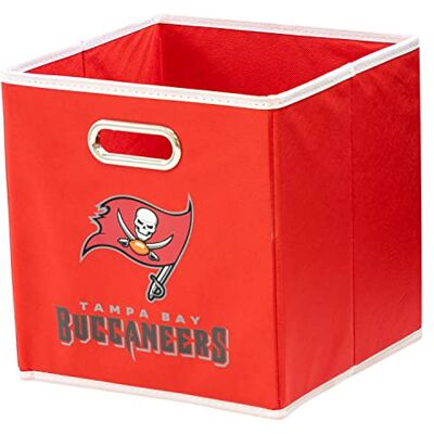 Franklin Sports NFL Tampa Bay Buccaneers skládací kostka, NFL skládací kostka, úložná nádoba, vhodná na odpadkový koš, látka, NFL tým, úložné kostky, jednotná velikost, 27,9 x 27,9 Franklin Sports NFL Tampa Bay Buccaneers skládací kostka, NFL skládací kostka, úložná nádoba, vhodná na odpadkový koš, látka, NFL tým, úložné kostky, jednotná velikost, 27,9 x 27,9