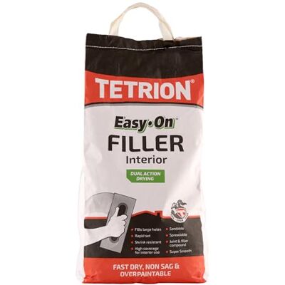 Tetrion RapidFix Doppelwirkung Spachtelmasse 5 kg Schrumpfresistent & Chemikalienbeständig für Putz, Holz & Stein Füllmasse Tetrion RapidFix Doppelwirkung Spachtelmasse 5 kg Schrumpfresistent & Chemikalienbeständig für Putz, Holz & Stein Füllmasse