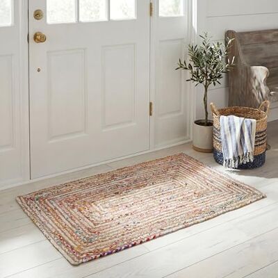 Safavieh Boho Teppich für Wohnzimmer, Esszimmer, Schlafzimmer Cape Cod Collection, Kurzer Flor, Multi, 76 X 122 cm Safavieh Boho Teppich für Wohnzimmer, Esszimmer, Schlafzimmer Cape Cod Collection, Kurzer Flor, Multi, 76 X 122 cm