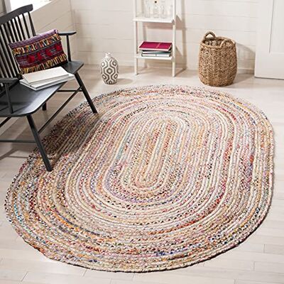Safavieh Boho Teppich für Wohnzimmer, Esszimmer, Schlafzimmer Cape Cod Collection, Kurzer Flor, Multi, 120 x 180 cm Safavieh Boho Teppich für Wohnzimmer, Esszimmer, Schlafzimmer Cape Cod Collection, Kurzer Flor, Multi, 120 x 180 cm