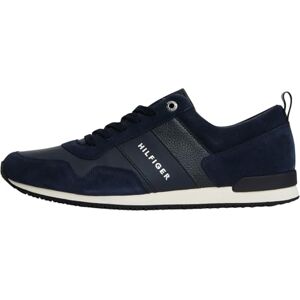 Tommy Hilfiger Pánské sportovní boty Runner Sneaker Iconic Leather Suede Mix Runner sportovní boty, Modrá Midnight, 47 EU Tommy Hilfiger Pánské sportovní boty Runner Sneaker Iconic Leather Suede Mix Runner sportovní boty, Modrá Midnight, 47 EU