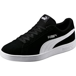 PUMA Unisex Smash V2 Sneaker, Black White Silver, 40 EU PUMA Unisex Smash V2 Sneaker, Black White Silver, 40 EU