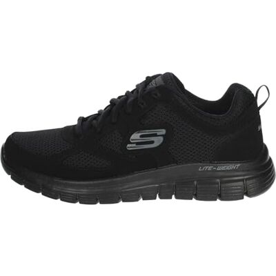 Skechers Burns- Agoura pánské sportovní boty, Black Leather Mesh Trim, 41 EU Skechers Burns- Agoura pánské sportovní boty, Black Leather Mesh Trim, 41 EU