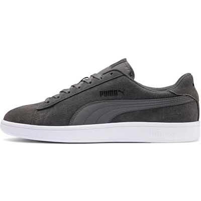 PUMA Unisex Smash V2 Sneaker, Castlerock Black White, 36 EU PUMA Unisex Smash V2 Sneaker, Castlerock Black White, 36 EU