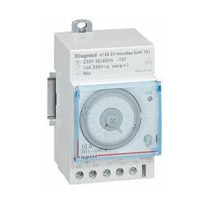 Legrand Analogový spínací hodiny DIN lišty, hodiny, minuty, sekundy, 230 ? 250 V ac, 1 kanál Legrand Analogový spínací hodiny DIN lišty, hodiny, minuty, sekundy, 230 ? 250 V ac, 1 kanál