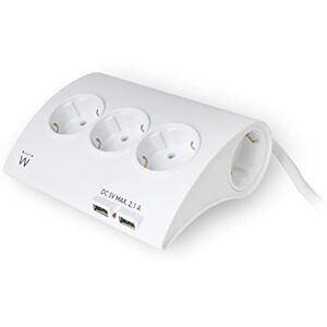 Ewent Ciabatta 5násobná zásuvková lišta na stůl se 2 USB přípojkami na psací stůl (s vypínačem), bílá, 570, 5 Prese Schuko + 2 porty USB Ewent Ciabatta 5násobná zásuvková lišta na stůl se 2 USB přípojkami na psací stůl (s vypínačem), bílá, 570, 5 Prese Schuko + 2 porty USB