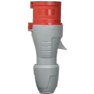 Legrand CEE 16A konektor, červený 4pólový (3P+PE), 6 h (400 V/16 A), stupeň krytí IP44, IK09 Legrand CEE 16A konektor, červený 4pólový (3P+PE), 6 h (400 V/16 A), stupeň krytí IP44, IK09
