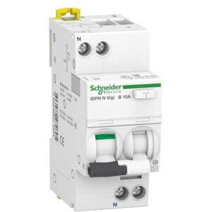 Schneider Electric FI/elektrický jistič Acti9 iDPN N Vigi, 1pólový+N, 10A, charakteristika B, 30mA, typ A, 6kA, číslo položky A9D56610 Schneider Electric FI/elektrický jistič Acti9 iDPN N Vigi, 1pólový+N, 10A, charakteristika B, 30mA, typ A, 6kA, číslo položky A9D56610