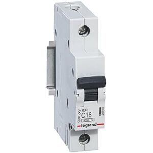 Legrand , Proudový jistič RX3, tepelný magnetický jistič, charakteristika C, 16A, 1pólový, 6000A vypínací schopnost, 230/400VAC, 1TE, 419202, šedý Legrand , Proudový jistič RX3, tepelný magnetický jistič, charakteristika C, 16A, 1pólový, 6000A vypínací schopnost, 230/400VAC, 1TE, 419202, šedý