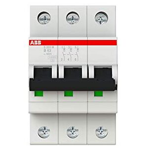 ABB S200M MCB Leitungsschutzschalter Typ B, 3-polig 63A 440V, Abschaltvermögen 10 kA System Pro M Compact ABB S200M MCB Leitungsschutzschalter Typ B, 3-polig 63A 440V, Abschaltvermögen 10 kA System Pro M Compact