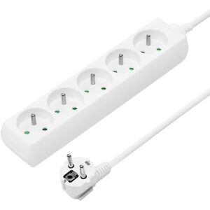 PremiumCord Prodlužovací kabel 230 V 2 m 5 zásuvek, bez síťového vypínače PremiumCord Prodlužovací kabel 230 V 2 m 5 zásuvek, bez síťového vypínače