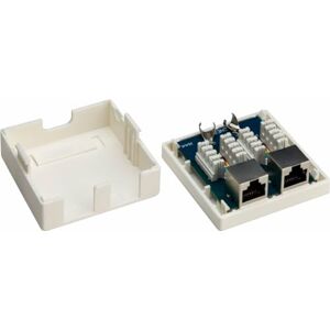 Goobay 77635 2-port RJ45 Anschlussdose, CAT 6, STP Goobay 77635 2-port RJ45 Anschlussdose, CAT 6, STP