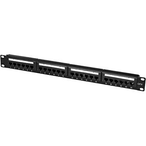 LogiLink Professional EconLine Cat.6 (250 MHz) Patchpanel Verteilerfeld, 19", UTP (ungeschirmt) 24-Port (RJ45) LogiLink Professional EconLine Cat.6 (250 MHz) Patchpanel Verteilerfeld, 19", UTP (ungeschirmt) 24-Port (RJ45)