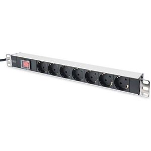 Digitus DN-95402 – 19" zásuvková lišta – 7 úchytů – CEE7/7 vstupní zástrčka – 1HE – s vypínačem – 250VAC 50/60Hz – 16A – 4000 W – pro 19palcové síťové a serverové skříně Digitus DN-95402 – 19" zásuvková lišta – 7 úchytů – CEE7/7 vstupní zástrčka – 1HE – s vypínačem – 250VAC 50/60Hz – 16A – 4000 W – pro 19palcové síťové a serverové skříně