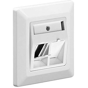 Goobay 95902 Keystone montážní rám 2 porty / síťová zásuvka pro 2x RJ45 Keystone moduly / 2násobná zásuvka na omítku / systém snap-in / připojovací krabice / bílá Goobay 95902 Keystone montážní rám 2 porty / síťová zásuvka pro 2x RJ45 Keystone moduly / 2násobná zásuvka na omítku / systém snap-in / připojovací krabice / bílá