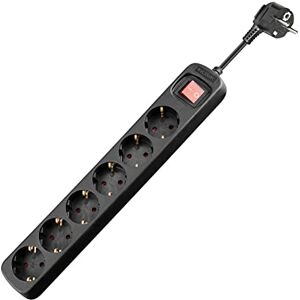 Goobay Zásuvková lišta 51290 s vypínačem / lišta více zásuvek se 6 zásuvkami / zásuvky s ochranným kontaktem / ochrana před dotykem / 3500 W / 16 A / 230 V / délka kabelu 1,5 m Goobay Zásuvková lišta 51290 s vypínačem / lišta více zásuvek se 6 zásuvkami / zásuvky s ochranným kontaktem / ochrana před dotykem / 3500 W / 16 A / 230 V / délka kabelu 1,5 m