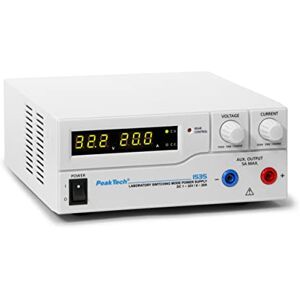 PeakTech P 1535 – laboratorní napájecí zdroj DC 1-32 V / 0-20 A s 3místným LED displejem, DC spínací zdroje, napájení, 3 předvolby pro hodnoty proudu a napětí, ochrana proti přetížení 200~240 V AC PeakTech P 1535 – laboratorní napájecí zdroj DC 1-32 V / 0-20 A s 3místným LED displejem, DC spínací zdroje, napájení, 3 předvolby pro hodnoty proudu a napětí, ochrana proti přetížení 200~240 V AC