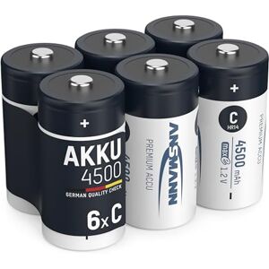 Ansmann Baterie Baby C 4500 mAh 1,2 V NI-MH, 4 kusy, nabíjecí, vysoká kapacita a nízké samovybíjení, ideální pro kapesní svítilnu, hračky, rádio, náhradní akumulátor Ansmann Baterie Baby C 4500 mAh 1,2 V NI-MH, 4 kusy, nabíjecí, vysoká kapacita a nízké samovybíjení, ideální pro kapesní svítilnu, hračky, rádio, náhradní akumulátor