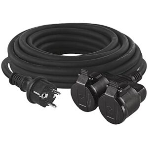 EMOS Prodlužovací kabel IP44 25 m 2 zásuvky Schuko vodotěsné, nárazuvzdorné, odolné vůči horku a chladu 230 V, 16 A, 3680 W gumová izolace H05RR-F3G 1,5 mm2 pro venkovní použití černý EMOS Prodlužovací kabel IP44 25 m 2 zásuvky Schuko vodotěsné, nárazuvzdorné, odolné vůči horku a chladu 230 V, 16 A, 3680 W gumová izolace H05RR-F3G 1,5 mm2 pro venkovní použití černý