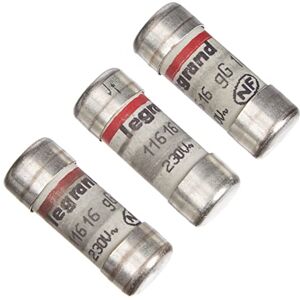 Legrand Pojistkové kazety pro držáky pojistek, bez ukazatele tavení, sada se 3 náplněmi 10,3 x 25,8 mm, chrání před zkratem a přetížením Legrand Pojistkové kazety pro držáky pojistek, bez ukazatele tavení, sada se 3 náplněmi 10,3 x 25,8 mm, chrání před zkratem a přetížením