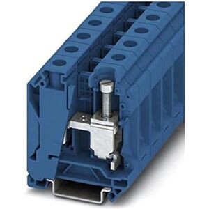 Phoenix UK 35 N BU feed-through terminal block, screw connection, 2 connections, 10 mm² 35 mm² cross-section, 8-2 AWG, 16 mm width, blue, 50 pieces Phoenix UK 35 N BU feed-through terminal block, screw connection, 2 connections, 10 mm² 35 mm² cross-section, 8-2 AWG, 16 mm width, blue, 50 pieces