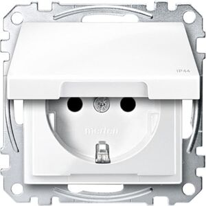 Schneider Electric Merten Schuko zásuvka se sklápěcím víkem, 2pólová + E, ochrana proti doteku, šroubové zvedací svorky, M--Smart, IP44, polární bílá lesklá, číslo výrobku MEG2414-0319 Schneider Electric Merten Schuko zásuvka se sklápěcím víkem, 2pólová + E, ochrana proti doteku, šroubové zvedací svorky, M--Smart, IP44, polární bílá lesklá, číslo výrobku MEG2414-0319