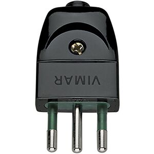 VIMAR RI.00201N Kleiner Stecker SICURY 2P+T 10A 250V, italienischer Standard Typ S11 Axialkabelausgang schwarz VIMAR RI.00201N Kleiner Stecker SICURY 2P+T 10A 250V, italienischer Standard Typ S11 Axialkabelausgang schwarz