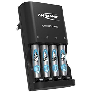 Ansmann Nabíječka baterií s opravným režimem vč. 4 x 800 mAh NiMH AAA akumulátory – automatická nabíječka pro 4x NiMH AA / AAA Accus & dobíjecí baterie / s jednou šachtou nabíjení Powerline 4 Smart Ansmann Nabíječka baterií s opravným režimem vč. 4 x 800 mAh NiMH AAA akumulátory – automatická nabíječka pro 4x NiMH AA / AAA Accus & dobíjecí baterie / s jednou šachtou nabíjení Powerline 4 Smart